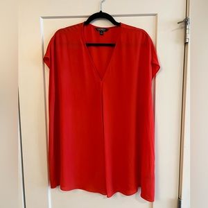 Ralph Lauren Sleeveless Orange Red Top Size 22
